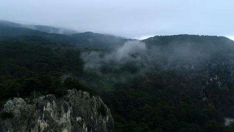 Crimea. Clouds. Nature. Mountain. Aerials. 4k. Drone Stock Footage 97149261