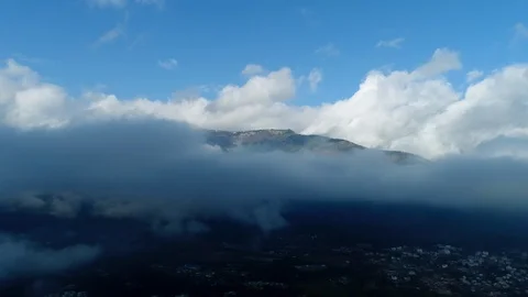 Crimea. Clouds. Nature. Mountain. Aerials. 4k. Drone Stock Footage 97149348