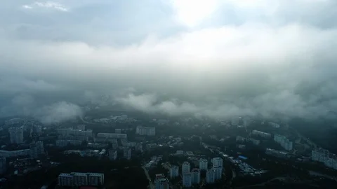 Crimea. Clouds. Nature. Mountain. Aerials. 4k. Drone Stock Footage 97149352