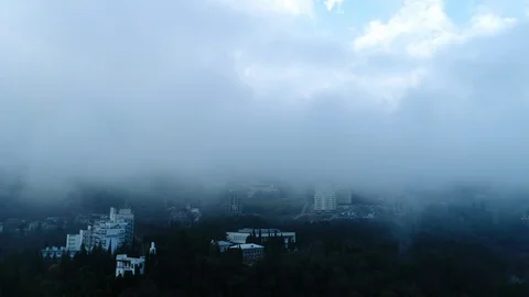 Crimea. Clouds. Nature. Mountain. Aerials. 4k. Drone Stock Footage 97149375