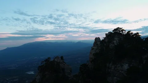 Crimea. Clouds. Nature. Mountain. Aerials. 4k. Drone Stock Footage 97149387