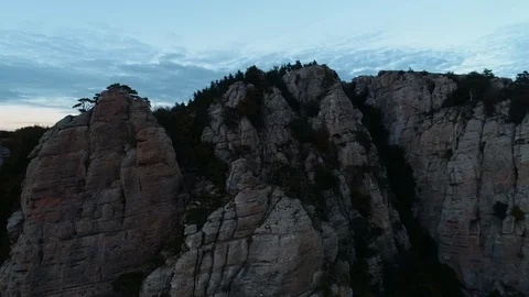 Crimea. Clouds. Nature. Mountain. Aerials. 4k. Drone Stock Footage 97149433