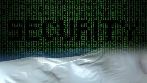 Crimea flag - Waving flag on matrix binary code background Stock Footage 321422219