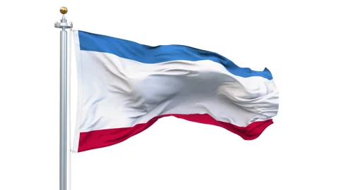 Crimea flag waving looping with transparent background. Stock-Footage 312260593