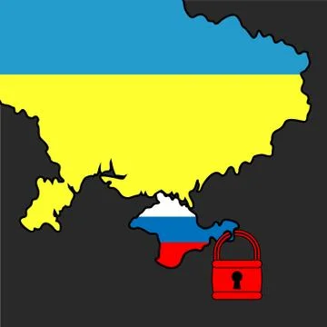 Crimea map Ilustração Stock