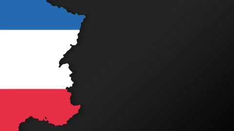 Crimea Map Outline with Flag Representing Geopolitical Territory and Sovere.. Stock Footage 340056684