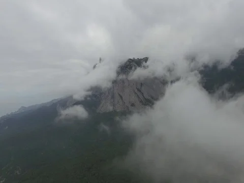 Crimea mountains in the clouds Video stock 74474563