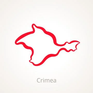 Crimea - Outline Map Stock Illustration