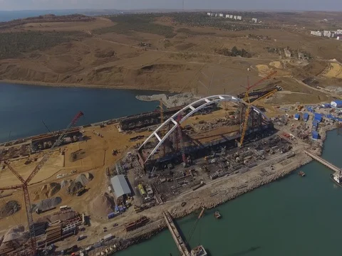 Crimean Bridge Stock Footage 81141716
