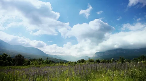 Crimean mountain landscape. Time lapse. Stock Footage 39710778