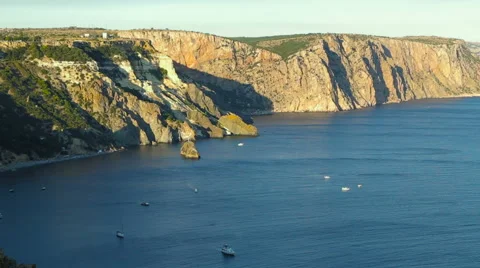The Crimean seascape with height Stock Footage 66797649