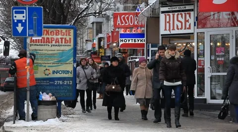 CRIMEA.RUSSIA-2012:People and road Stock-Footage 49074053