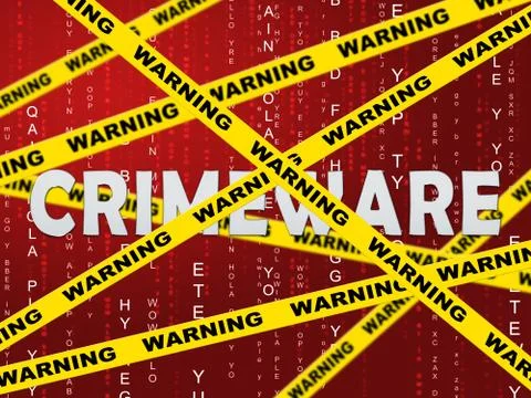 Crimeware Digital Cyber Hack Exploit 2d Illustration Illustrazione stock
