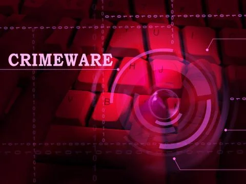 Crimeware Digital Cyber Hack Exploit 3d Illustration Illustrazione stock