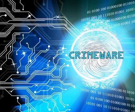 Crimeware Digital Cyber Hack Exploit 2d Illustration 스톡 일러스트