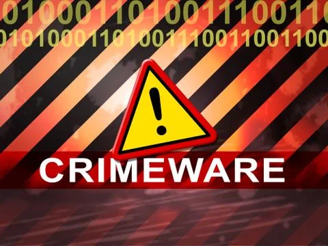 Crimeware Digital Cyber Hack Exploit 2d Illustration 스톡 일러스트