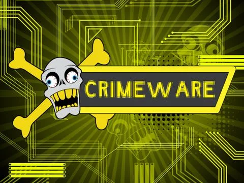 Crimeware Digital Cyber Hack Exploit 2d Illustration Stock Illustration