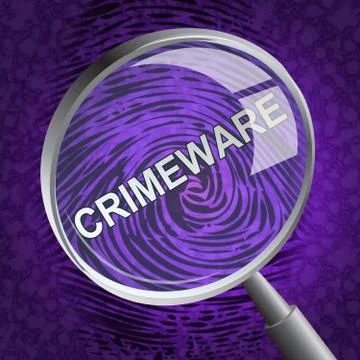 Crimeware Digital Cyber Hack Exploit 3d Rendering Illustrazione stock