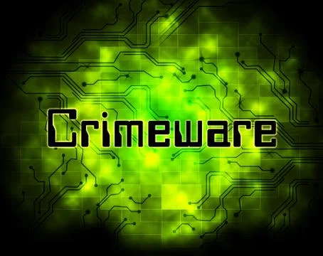 Crimeware Digital Cyber Hack Exploit 2d Illustration Stock Illustration