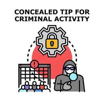 Criminal activity planning with data security breach Stock Illustration