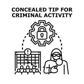 Criminal activity planning with data security breach Stock Illustration