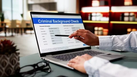 Criminal Background Check Application Form Stock Footage 304713351
