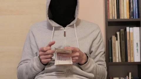 Criminal Counting Money Video stock 85187341