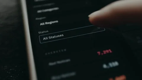 Criminal database interface with list of statuses for criminals, WANTED Stock Footage 332049675