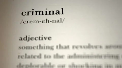 Criminal Definition Stock Footage 56020434