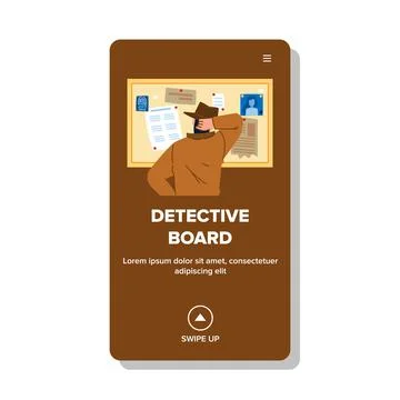 Criminal detective board vector Stock Illustration