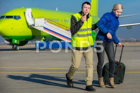 Criminal detention at an airport Stock Photos