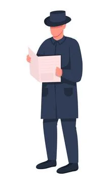 Criminal flat color vector faceless character Stock Illustration