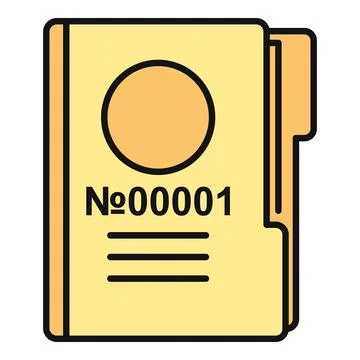 Criminal folder icon representing important investigation records Stock Illustration