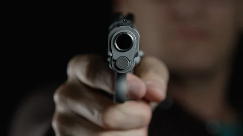 Criminal with hangun Stock Footage 113829117