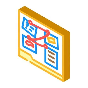 Criminal investigation isometric icon vector illustration Stock Illustration
