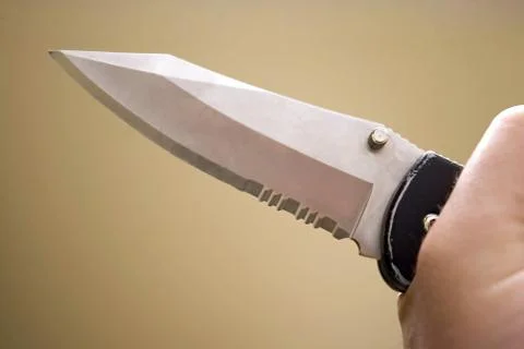 Criminal with a Knife Stock Photos