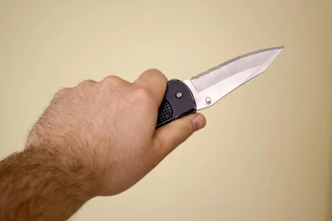 Criminal with a Knife Stock Photos