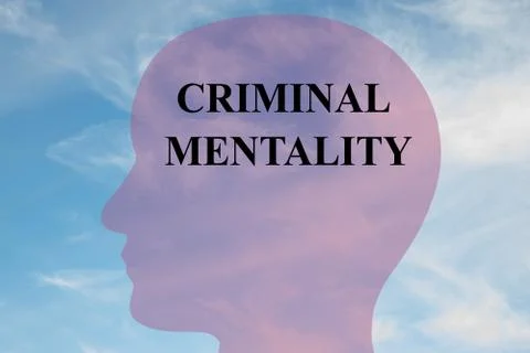 Criminal Mentality mental concept Stock Illustration
