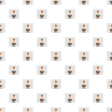 Criminal mugshot vector pattern for law enforcement background 库存插图
