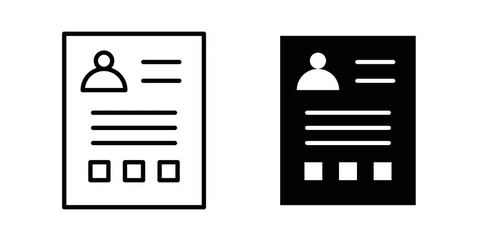 Criminal record icon set modern line and solid style collection. Stockillustratie