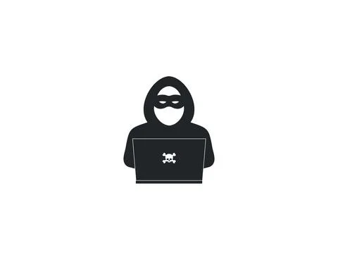 Criminal, robber, internet icon. Vector illustration. flat design. Stock Illustration