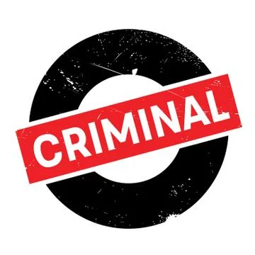 Criminal rubber stamp Stock Illustration