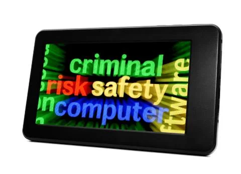 Criminal safety computer Illustrazione stock