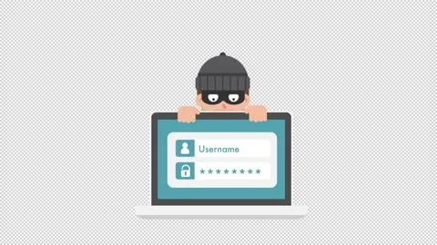 Criminal Stealing Password Video stock 205064975