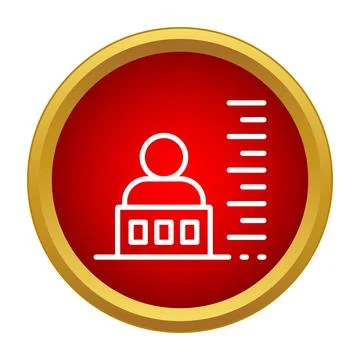 Criminal suspect identification lineup mugshot icon concept Stock-Illustration