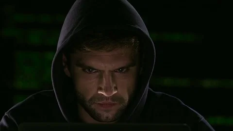 Criminal trying to hack site and reacting aggressively seeing that access denied Stock Footage 85172860