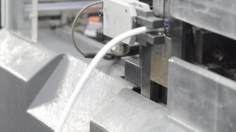 Crimp electric plug machine tool manufacturing Stock Footage 127827936