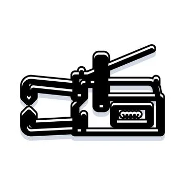 Crimper tool icon for electrical wire work Stock Illustration