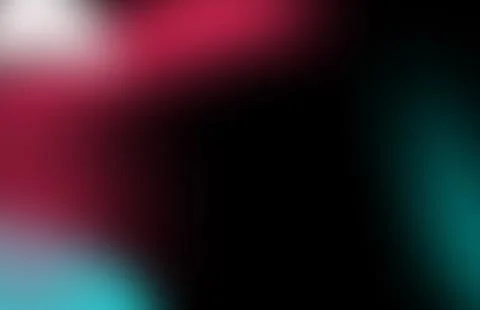 Crimson and turquoise blurred light gradient on a black background Stockillustratie
