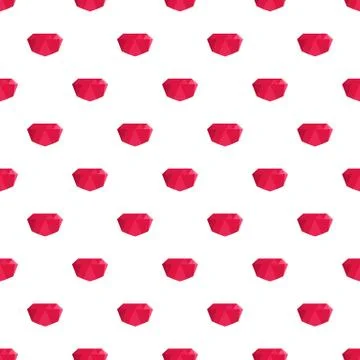 Crimson gem pattern seamless vector Stock Illustration